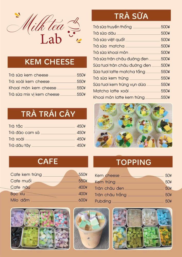 TRÀ SỮA MILK TEA LAB