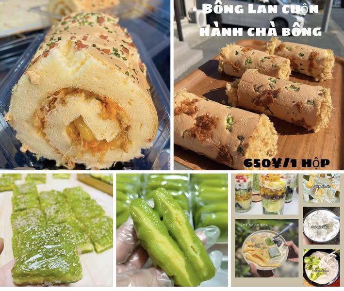 BÁNH BÔNG LAN CUỘN, BÁNH CỐM, CHÈ